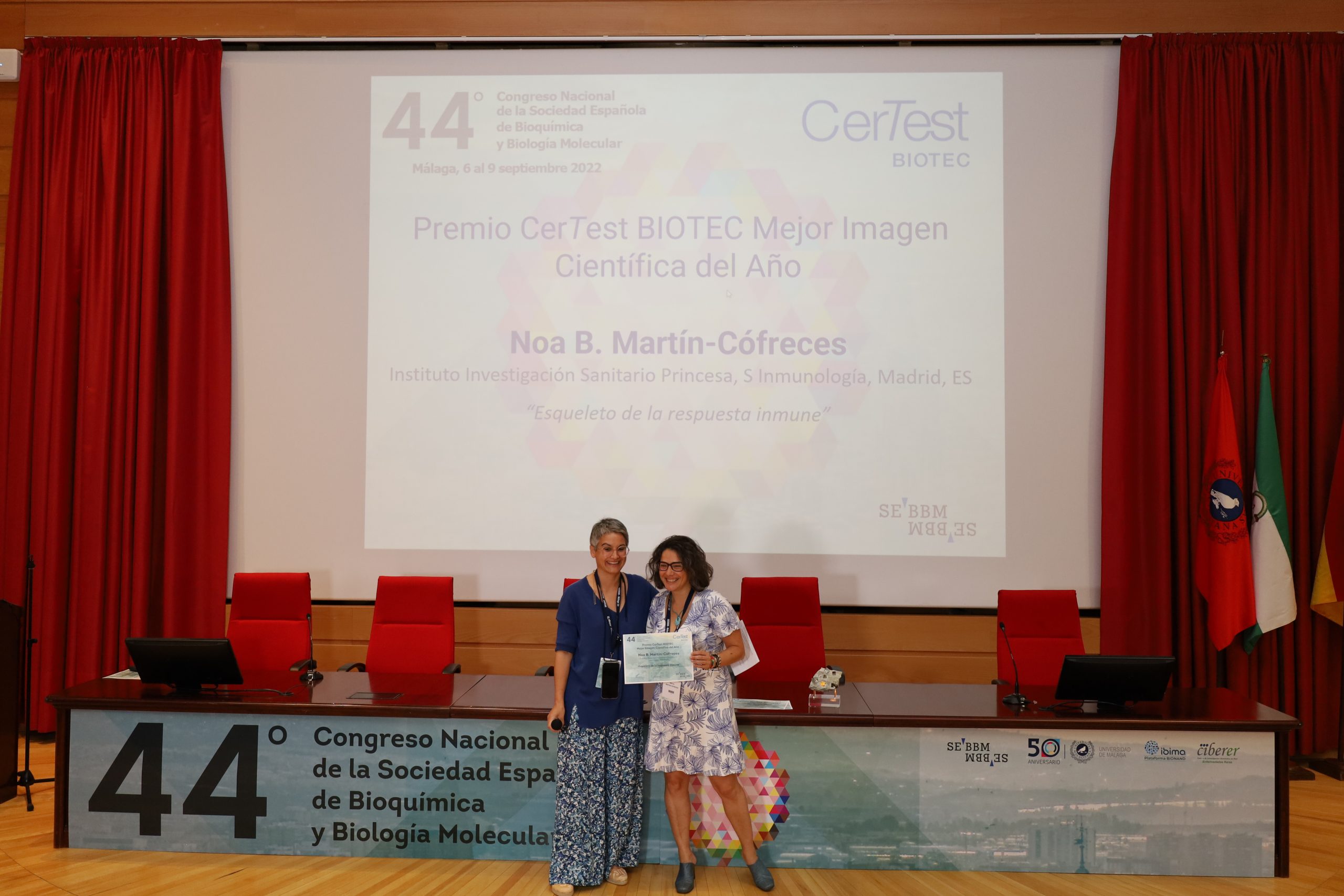 Premio a la Mejor Imagen Científica del Año 2022 de la SEBBM. Dra. Noa B. Martín-Cófreces